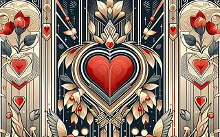 Art Deco Heart 1